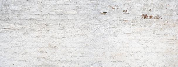 White plastered rough wall panoramic background - Foto, immagini