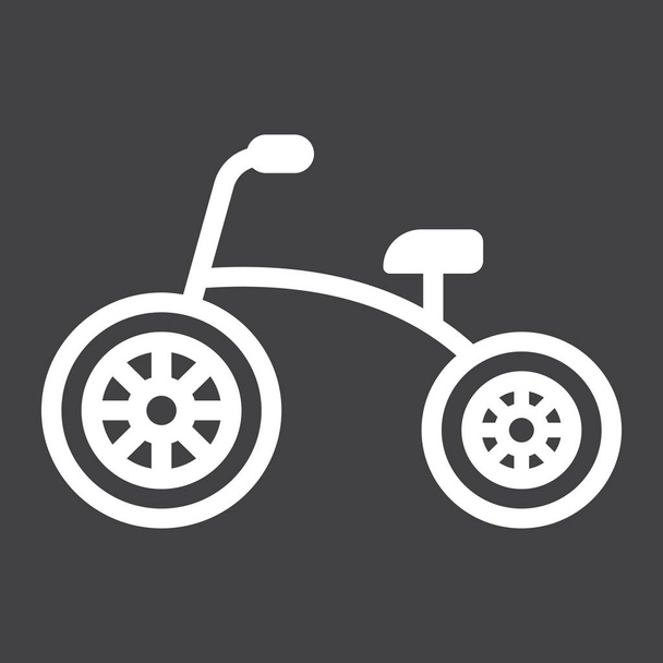 Icône de ligne de tricycle, vélo et jouet
 - Vecteur, image