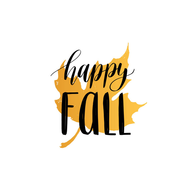 Happy Fall hand lettering - ベクター画像