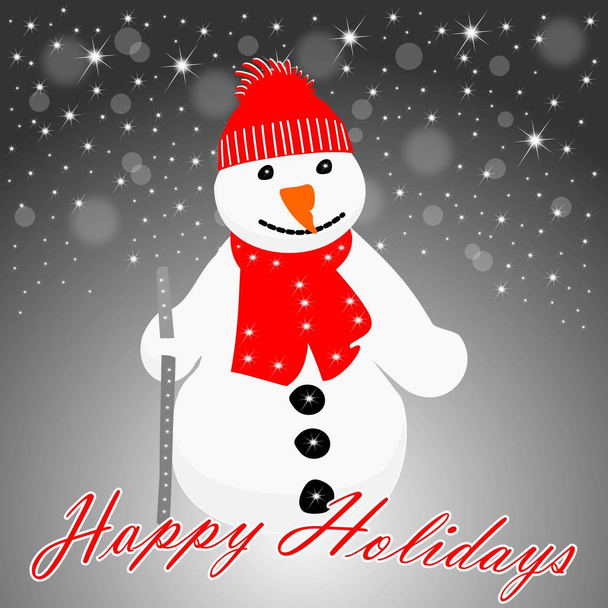 Снеговик желает счастливых праздников иллюстрации
 - Фото, изображение