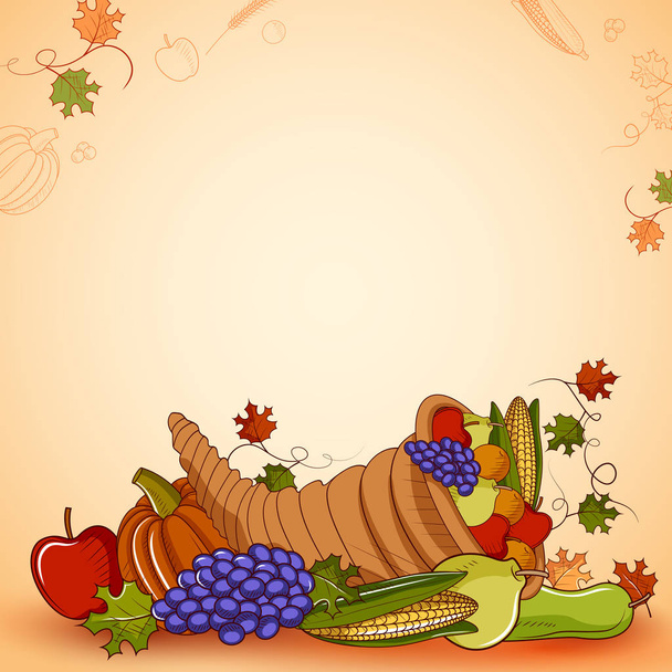 Happy Thanksgiving holiday festival background - Vector, Image