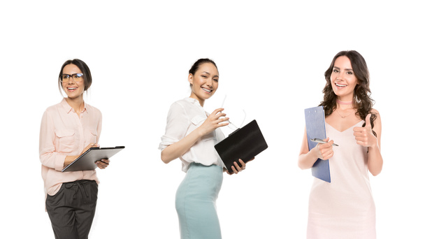 multicultural businesswomen with folders - Photo, Image