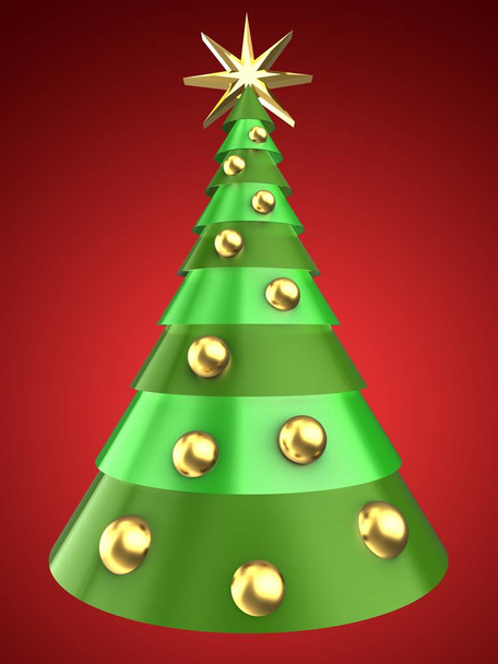  illustration of Christmas tree - Fotó, kép