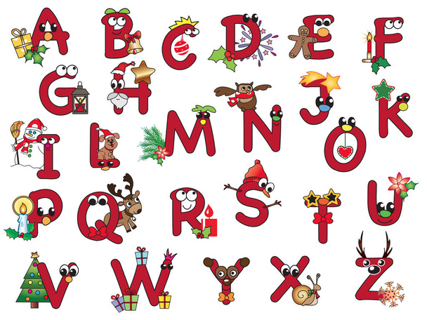 alphabet de Noël isolé
 - Photo, image
