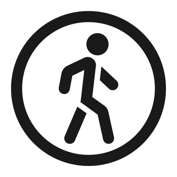 ない歩行者サインの線アイコン - ベクター画像