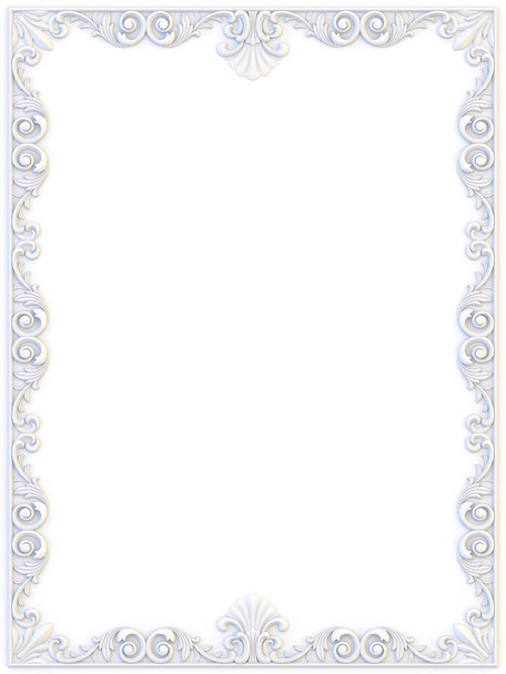 Ornamental vintage frames. Floral design template. Page decoration. Birthday card, wedding invitations.  - Photo, image