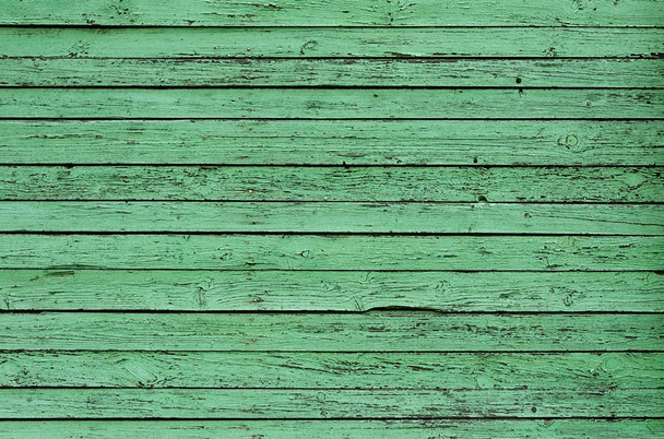 Old green wooden wall - Фото, зображення