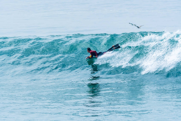 Bodyboarder Surf Vague Océan
 - Photo, image