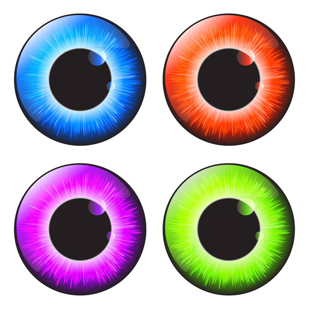  iris occhio realistico disegno set vettoriale isolato su backgro bianco
 - Vettoriali, immagini