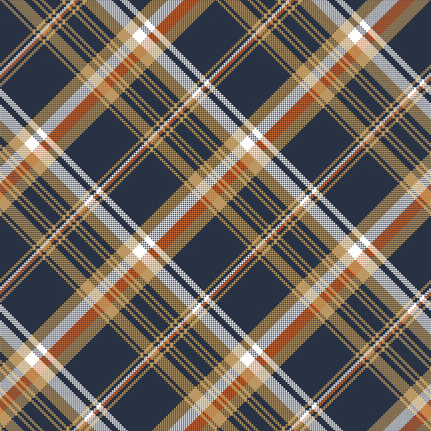 Patrón sin costura de textura de tela de píxel de cheque azul
 - Vector, imagen