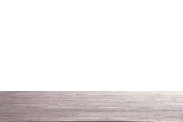 top empty wood table isolated on white background. - Valokuva, kuva