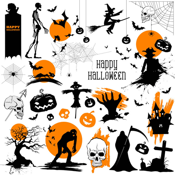 Happy Halloween vakantie ontwerpelement - Vector, afbeelding