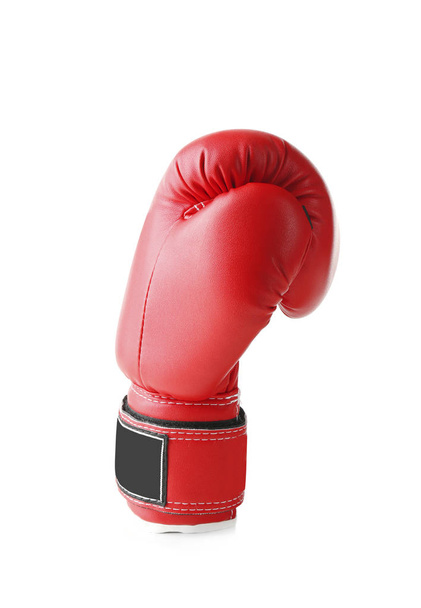 Red boxing glove, isolated on white - Zdjęcie, obraz