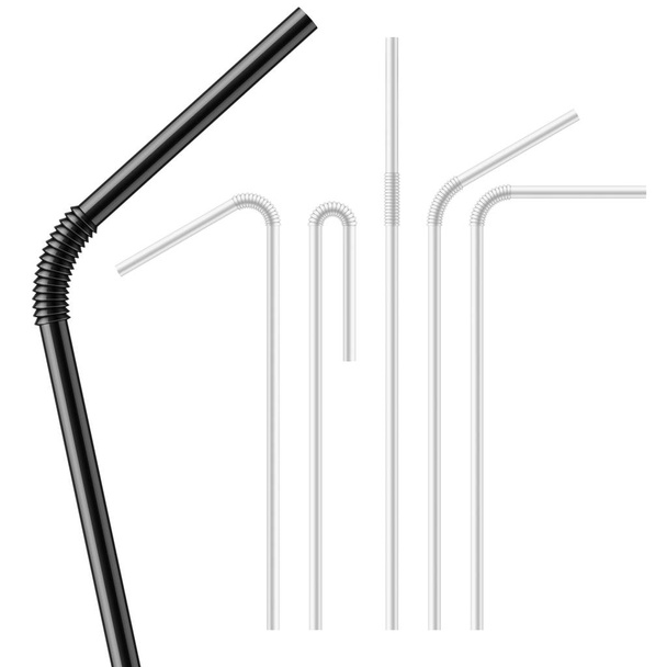 Set of drinking straws template. - Vector, Image