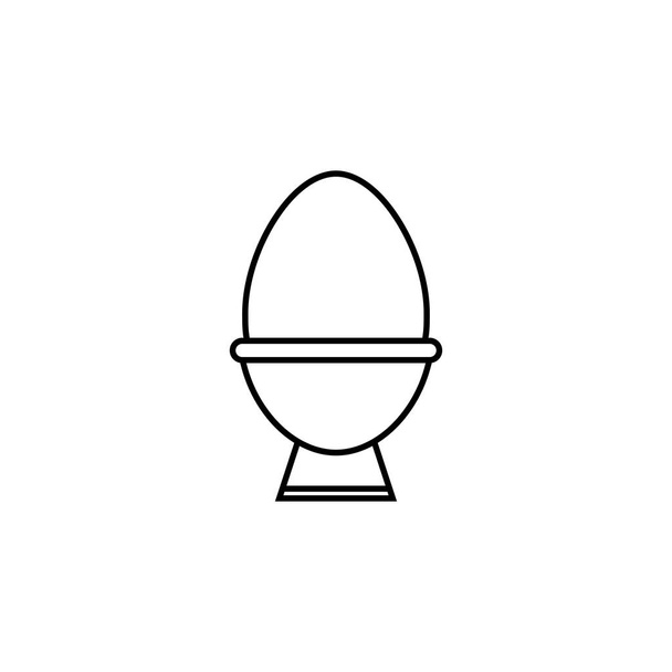 Boiled egg line icon, food drink elements - Vector, Image