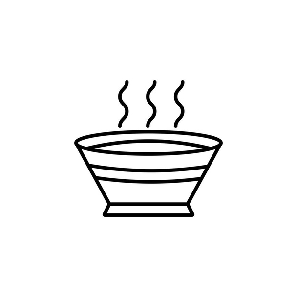 Soup line icon, food drink elements - Vector, Image