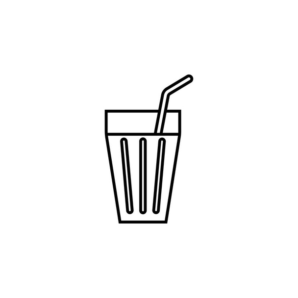Ícone de linha de limonada, elementos de bebida alimentar
 - Vetor, Imagem