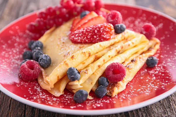 fresh pancakes with berries - Photo, image