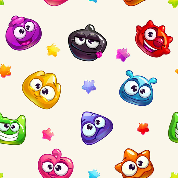 Funny colorful jelly shapes - Vector, imagen