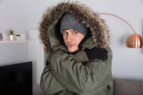 Man With Warm Clothing  - Фото, изображение
