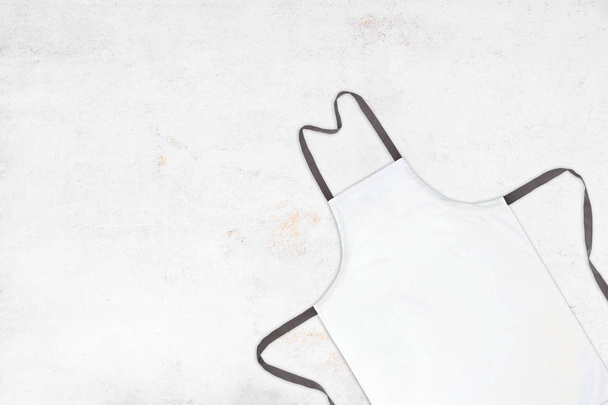 White apron on old white texture - Photo, image