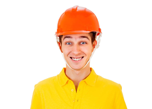 Young Man in Hard Hat - Foto, afbeelding