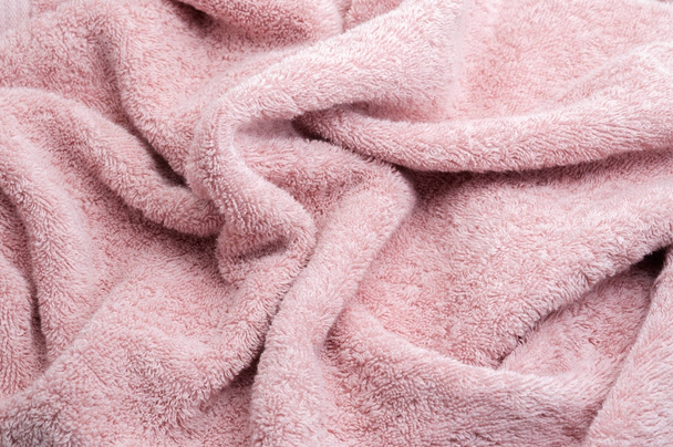 Texture of pink towel for a background - Photo, Image