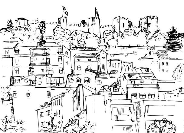 Sketch of Lisbon view - Vector, Image