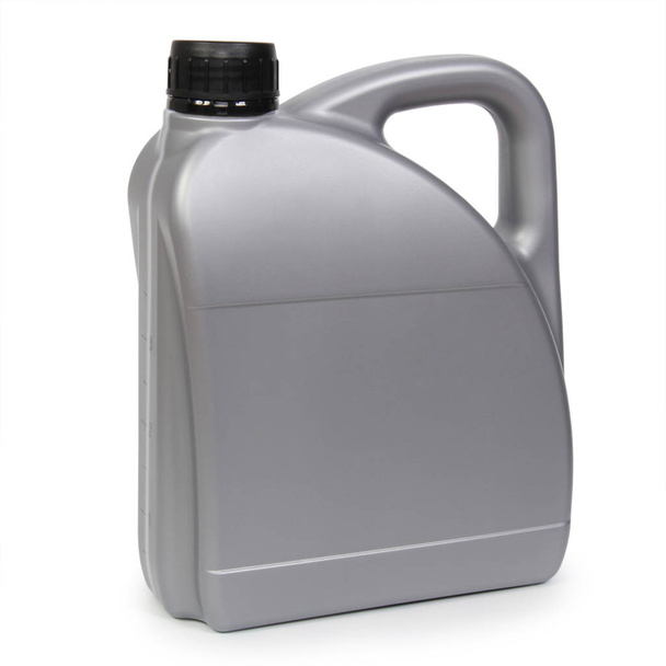 Zilveren plastic gallon - Foto, afbeelding
