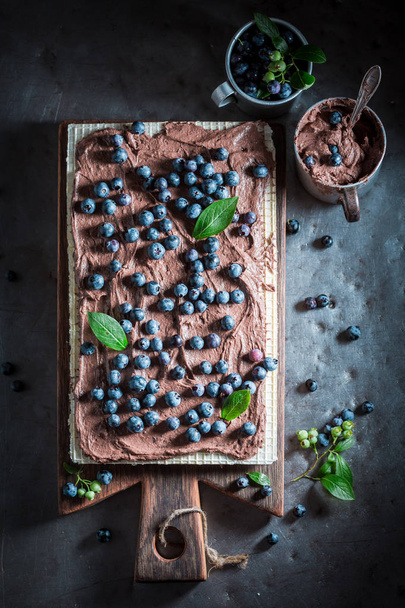 Homemade wafers made of chocolate and fresh ingredients - Valokuva, kuva