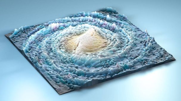 3D vykreslování topografie s kostkami - Fotografie, Obrázek