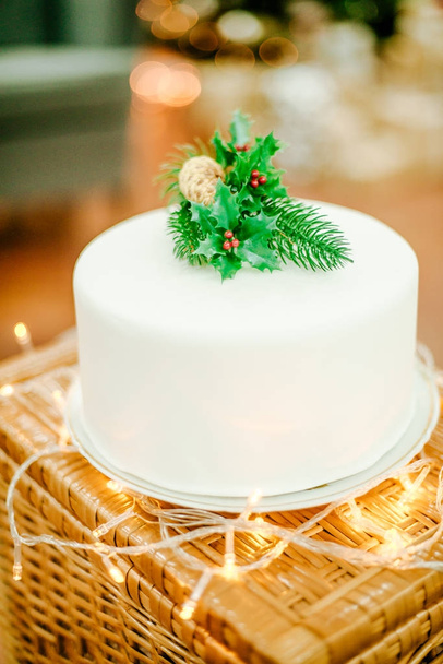 Appetizing cake for  New Year and christmas celebration - Foto, imagen