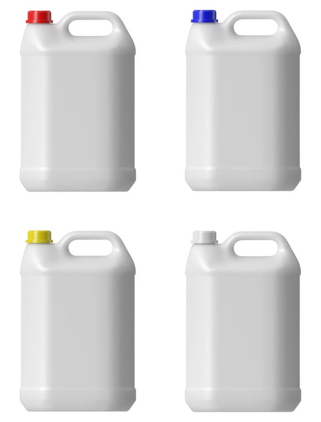 πλαστικό δοχείο που απομονώνονται σε λευκό - Διάνυσμα, εικόνα