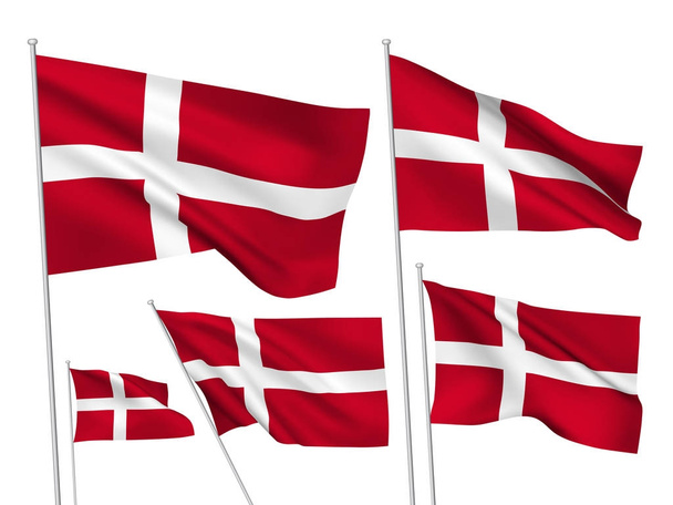 Vektor-Flaggen von Dänemark - Vektor, Bild