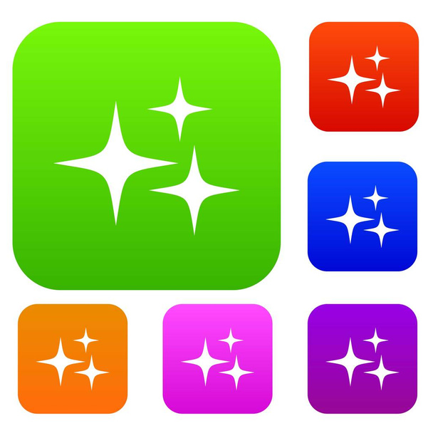 Stars set color collection - Vector, Image