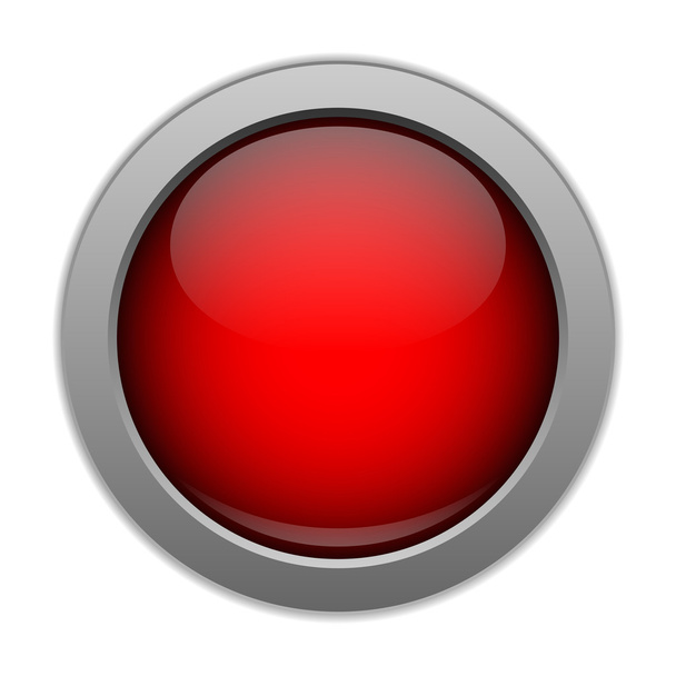 Vector illustration of red glossy button - Vecteur, image