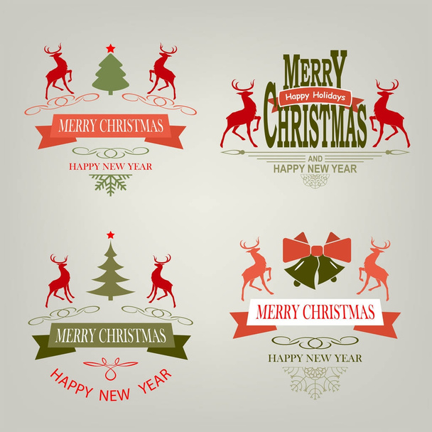 set emblema di Natale
 - Vettoriali, immagini