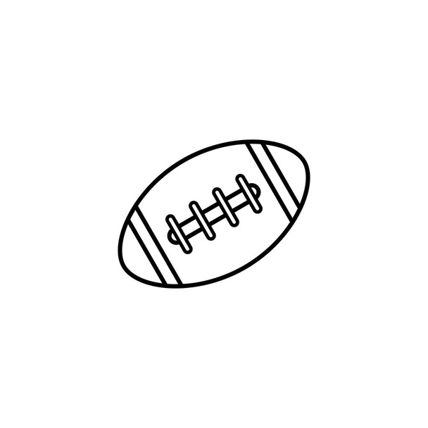 Icono de línea de pelota de fútbol americano, deporte universitario
 - Vector, Imagen