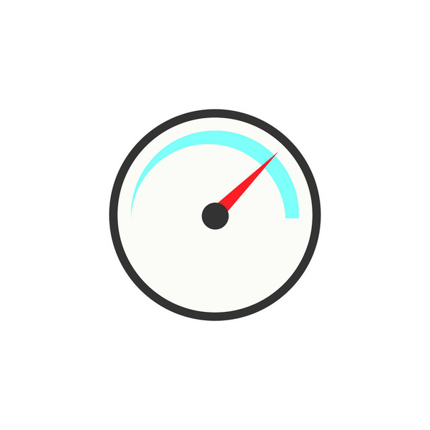 Speedometer solid icon, navigation and Tachometer - Vetor, Imagem