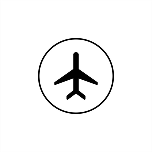 Airplane mode solid icon, mobile sign - Vector, Image