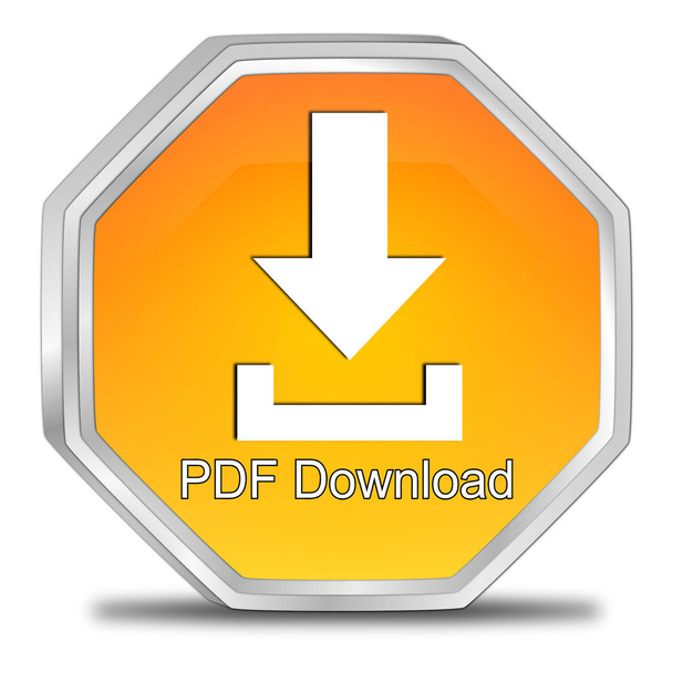 Κατεβάστε το PDF κουμπί - 3d απεικόνιση - Φωτογραφία, εικόνα