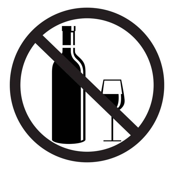 Símbolo de beber em fundo branco
 - Vetor, Imagem