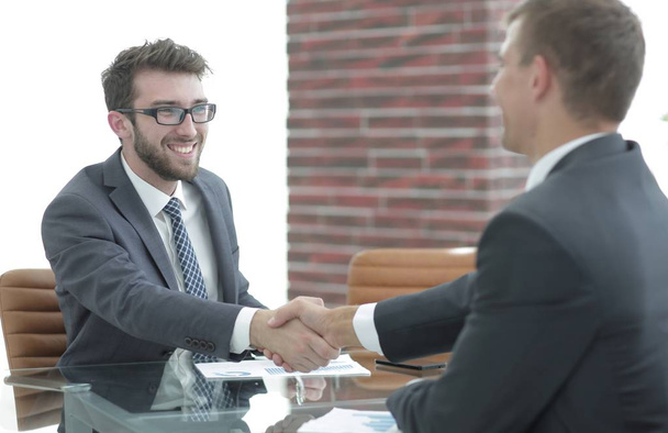 welcome and handshake business partners - Photo, image