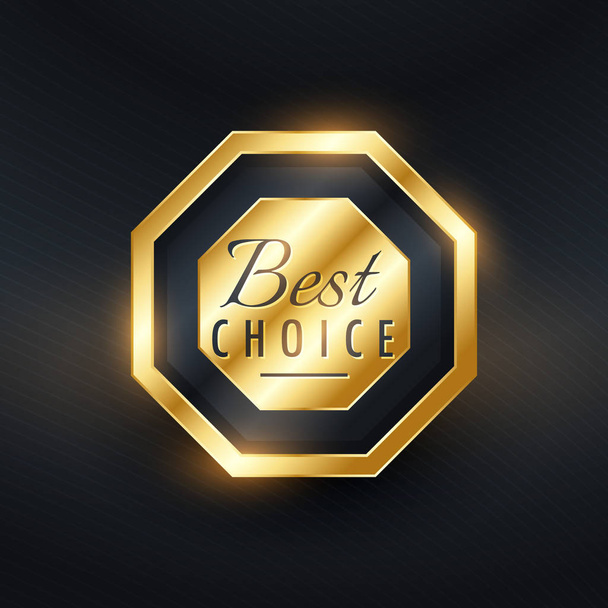 premium best choice golden label design - Вектор, зображення