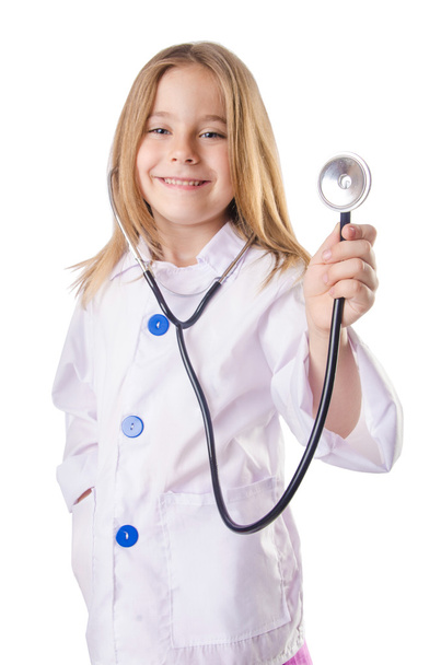 κοριτσάκι σε γιατρό κοστούμι - Φωτογραφία, εικόνα