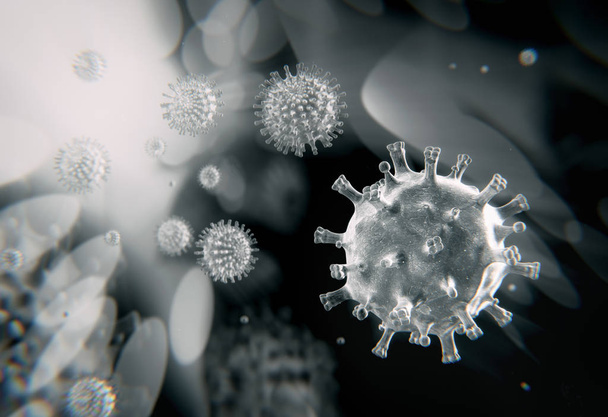 Airborne infectious viruses - Photo, Image