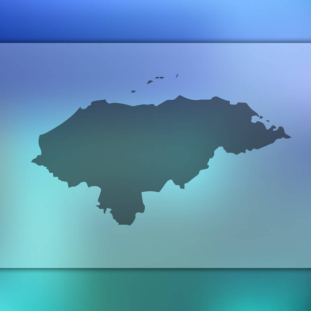 Honduras map. Vector silhouette of Honduras. Blurred background - Vektor, Bild