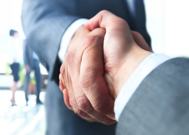 Closeup of a business handshake - Foto, Imagem