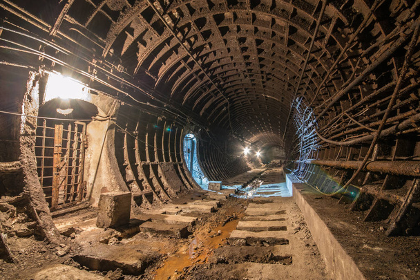 Abandoned subway tunnel. Kiev, Ukraine. Kyiv, Ukraine - Photo, Image