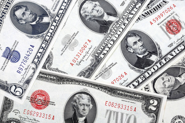 Oude Amerikaanse dollars, een achtergrond  - Foto, afbeelding